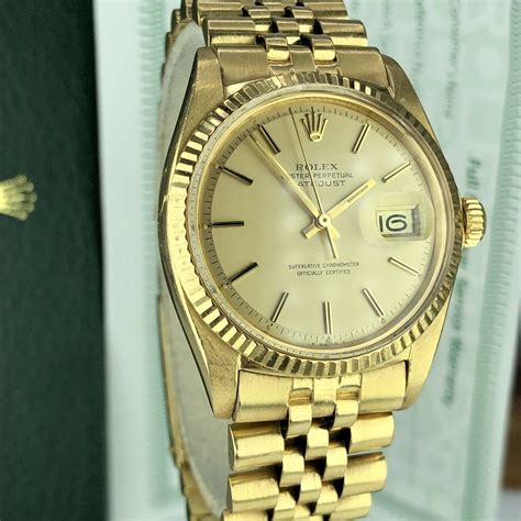 rolex datejust gold silber gebraucht